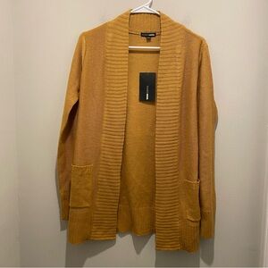 Fashion Nova Moments After Mustard Cardigan Sweater Women's Size Large NWT